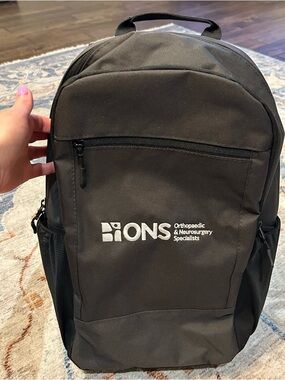 Port Authority Black Backpack with White Corporate Logo - Men's Daily Pack